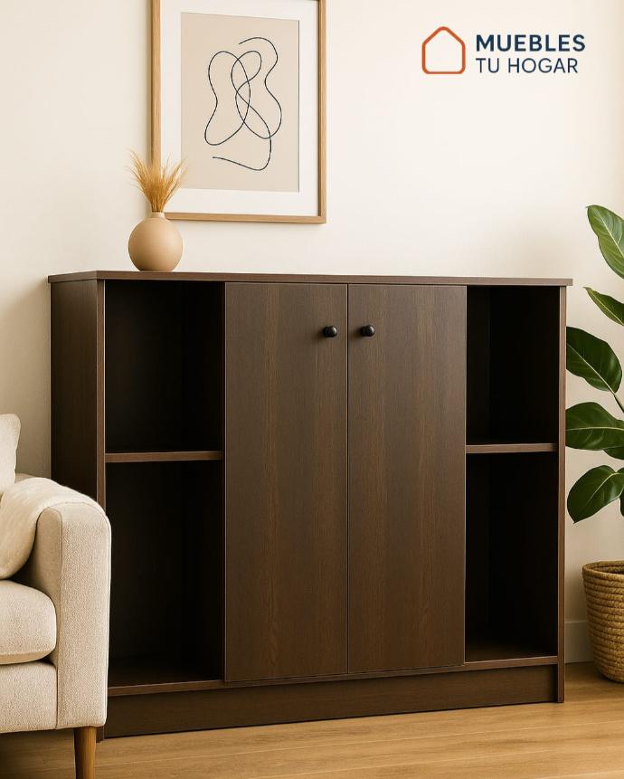 Aparador con puertas y repisas wengue